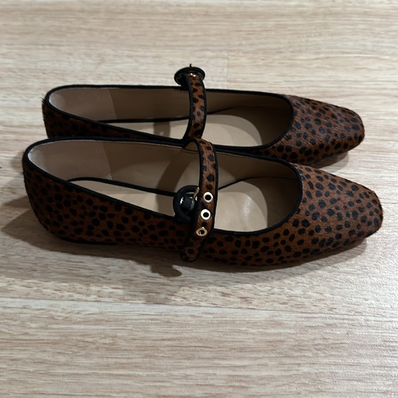 Rare Ann Taylor Leopard Mary Jane Flats 8.5 - Picture 5 of 15